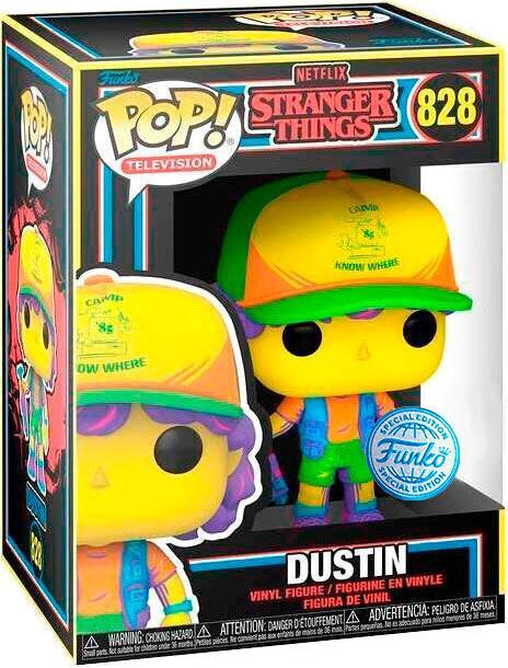 Actual product image Funko POP Stranger Things Dustin in Beef Black Light Exclusive