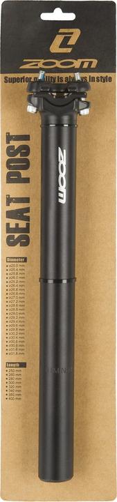 Produktbild Zoom Sattelst?tze schwarz - 350mm Lang - 27,2 mm Durchmesser (27.20 mm)