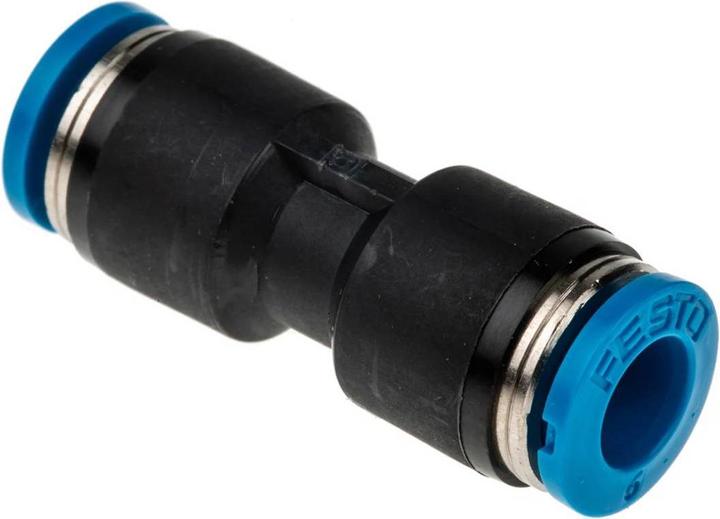 Actual product image Festo Push-in Connector 6mm to 6mm (Pipe fitting)