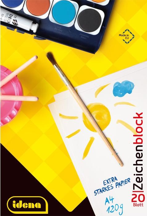 Produktbild Idena Zeichenblock 20 Blatt 120g/m² DIN A4 (A4, Blanko)