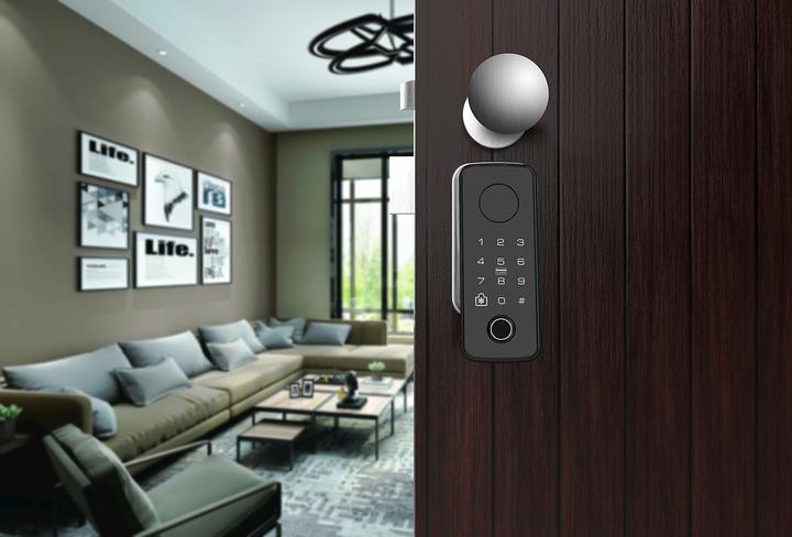 Image du produit VisorTech Cylindre de serrure motorisé ZigBee (Combinaison électronique de chiffres, Smartphone, Empreinte digitale)