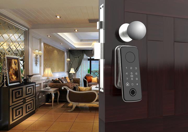 Image du produit VisorTech Cylindre de serrure motorisé ZigBee (Combinaison électronique de chiffres, Smartphone, Empreinte digitale)