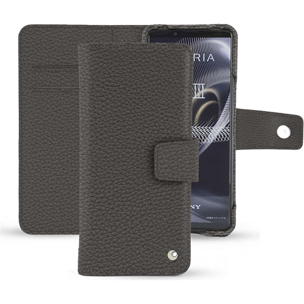 Thumbnail - Noreve Lederschutzhülle Wallet (Sony Xperia 5 III), Smartphone Hülle, Grau