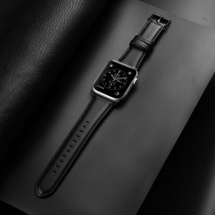Actual product image Dux Ducis YA Strap (38 mm, 40 mm, 41 mm, Genuine leather, Apple Watch Series 1, Apple Watch Series 2, Apple Watch Series 3, Apple Watch Series 4, Apple Watch Series 5, Apple Watch Series 6, Apple Watch Series 7, Apple Watch Series 8, Apple Watch Series 9, Apple Watch SE)