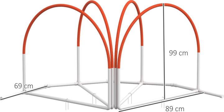 Produktbild PawHut Hunde-Agility-Set PE, ABS Weiss+Orange (Agility)