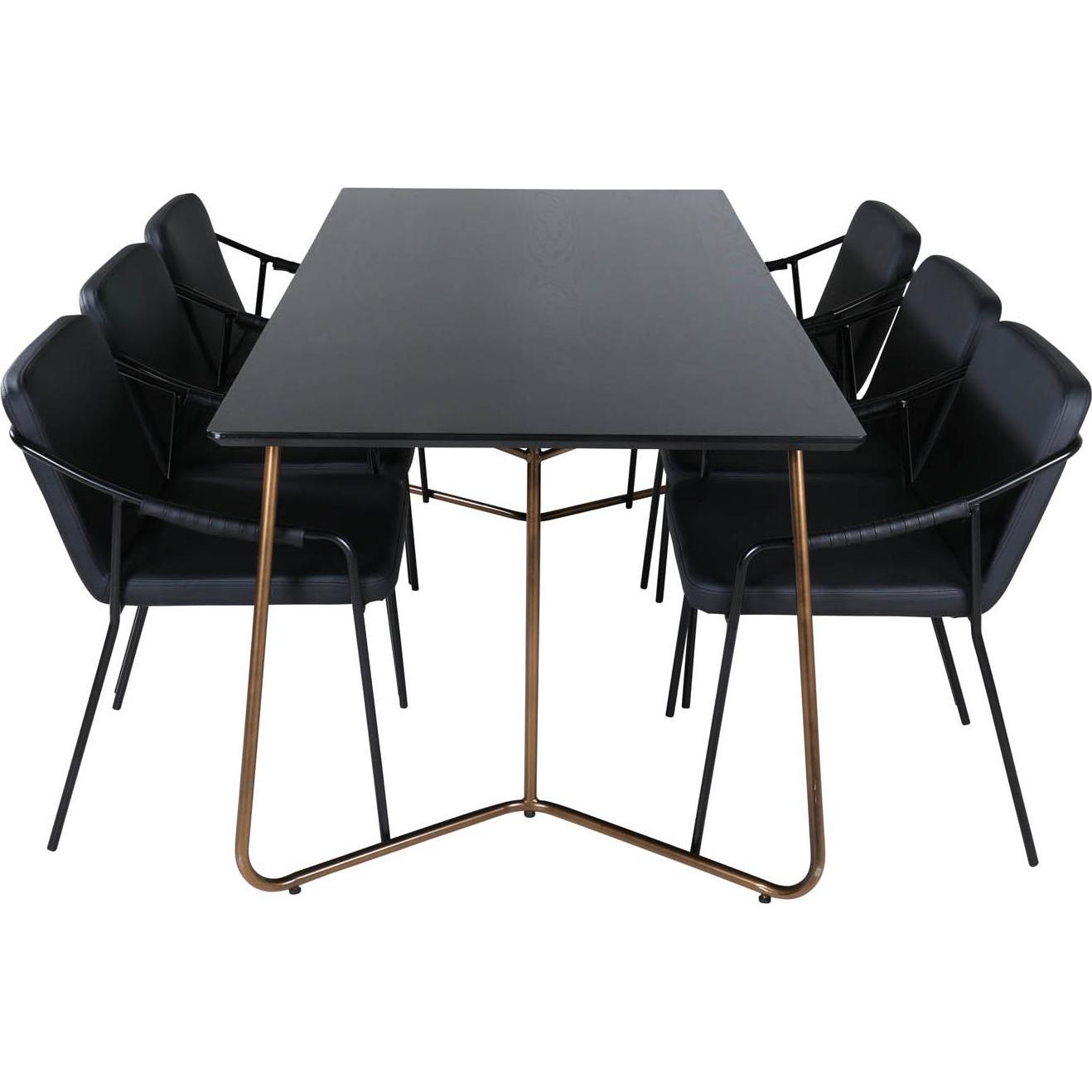 Thumbnail - Ebuy24, Esstisch, Essgruppe Pippi 13 (7-teilig) (90 x 190 x 75 cm)