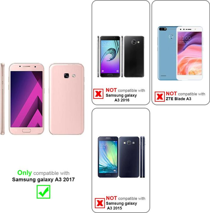 Actual product image Cadorabo Case for Samsung Galaxy A3 2017 with belt clip (Samsung Galaxy A3 (2017))