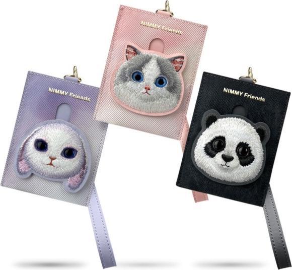 Actual product image iLike Nimmy card wallet pink Big Eyed Pet 2.0 Cat