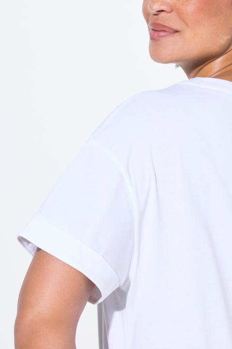 Produktbild Miamoda T-Shirt, Boxy Fit, Brusttaschen-Druck mit Glitzer (46)
