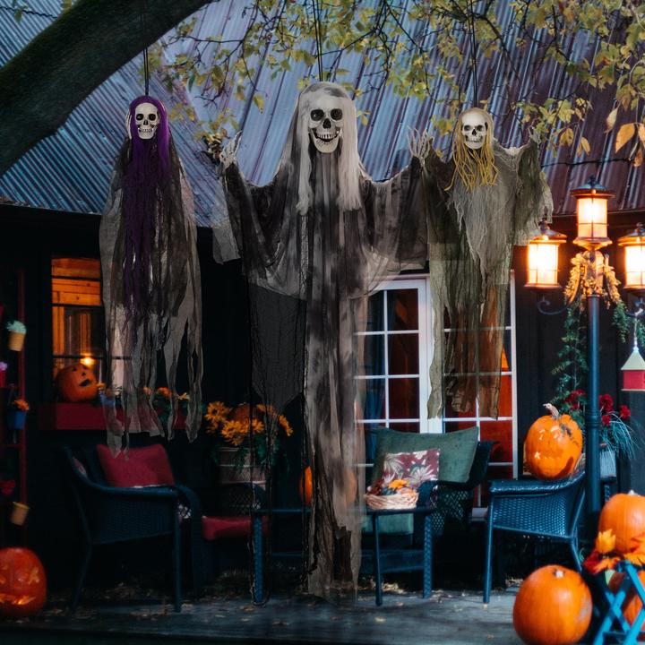 Produktbild Homcom Halloween Dekoration Polyester, Stahl Mehrfarbig (3 Stück)