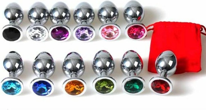 Produktbild Secret play Analplug aus Metall mit Diamant-Stopper (blau)