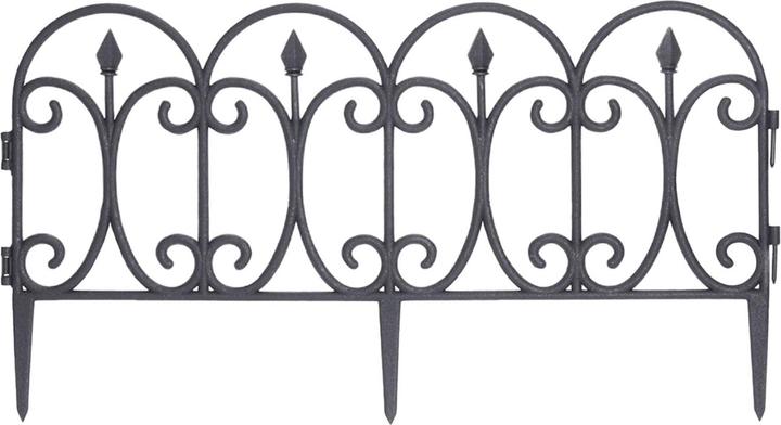 Produktbild ProGarden 16er-Set Beetzaun, schwarz, je 60 x 30 cm