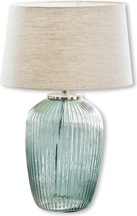 Loberon Tischlampe Fenis creme/grün (E27)