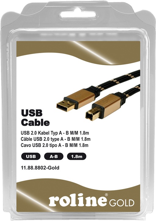 Produktbild Roline GOLD USB Kabel (1.80 m, USB 2.0)