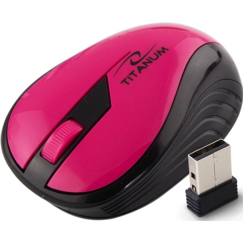 Esperanza Titanum Mysz Bezprzewodowa Optyczna Tm114p Rainbow Różowa (Senza fili), Mouse, Pink