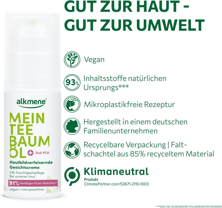 Actual product image Alkmene Skin Refining Face Cream (50 ml, 24h cream, Up to SPF 10)