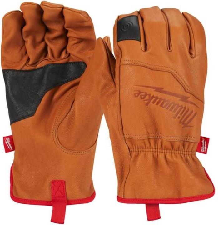 Produktbild MGA Milwauke Unisex 4932478124 Milwauke Leder Arbeitshandschuhe Grösse 8 M 11 XXL 9 L, red and black, 9/ (9, L)