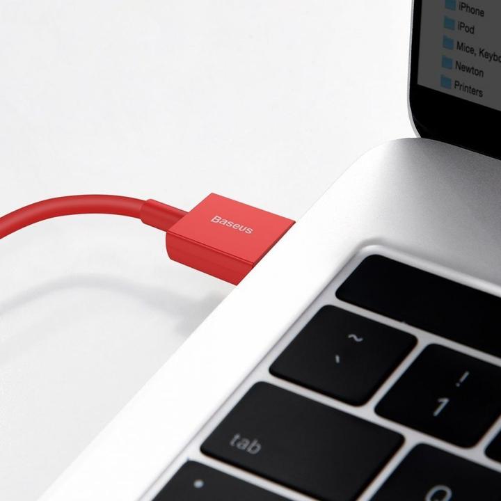 Productafbeelding Baseus Superior Series Kabel USB naar iP 2.4A 1m (rood) (1 m, USB 2.0)
