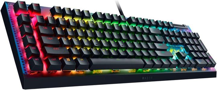 Immagine prodotto Razer BlackWidow V4 X - Fortnite Edition Mechanische Gaming-Tastatur mit RGB (Yellow Switches, 6 eig (DE, Cablato)