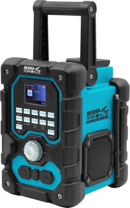Actual product image Dedra Cordless construction site radio DAB+ 18V, SAS+ALLE DED7006BT (DAB+, FM, Bluetooth)