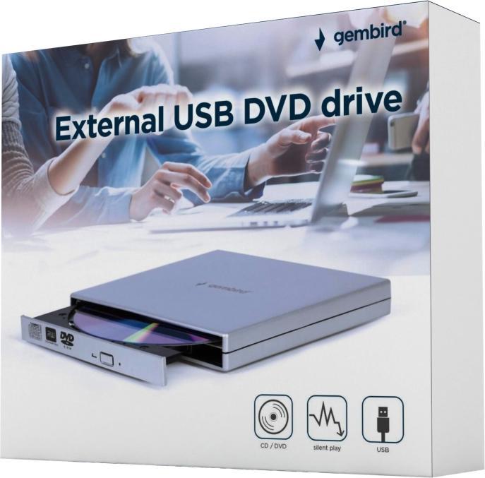 Produktbild Gembird DVD-USB-02-SV (DVD Brenner)