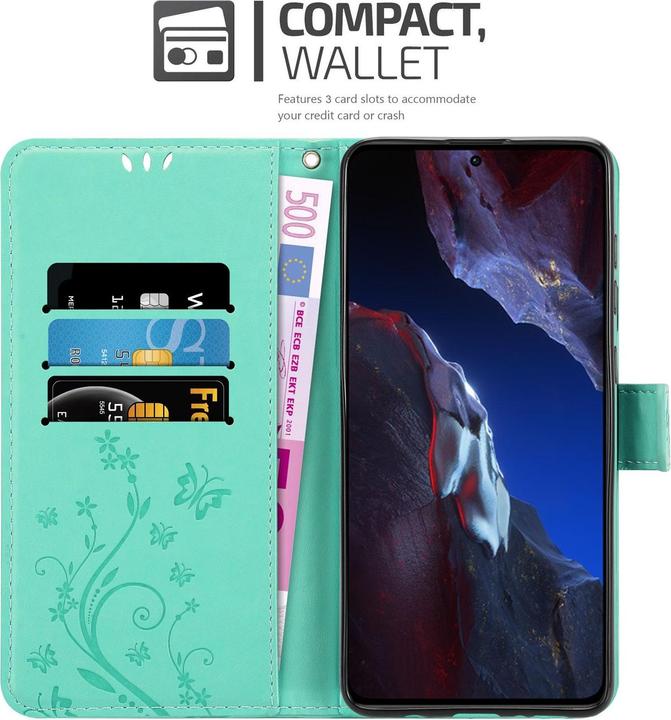 Immagine prodotto Cadorabo Custodia per Xiaomi Poco F5 Pro Flower Book (Xiaomi Poco F5 Pro)