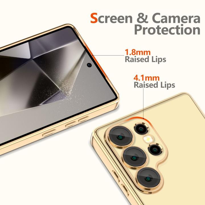 Image du produit Tech-Protect Étui MagFlex MagSafe pour Samsung Galaxy S25 Ultra - Transparent Gold (Samsung Galaxy S25 Ultra)