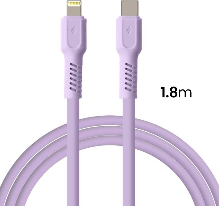 Produktbild Forever COLORUM Kabel USB-C - Lightning 1,8m 2,4A CK12-CL-09 xLavenda (1.80 m, 12 W)