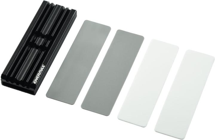Productafbeelding Enermax M.2 2280 SSD aluminium koellichaam voor PS5/PC dubbelzijdig incl. thermische pads ESC001-B, ro