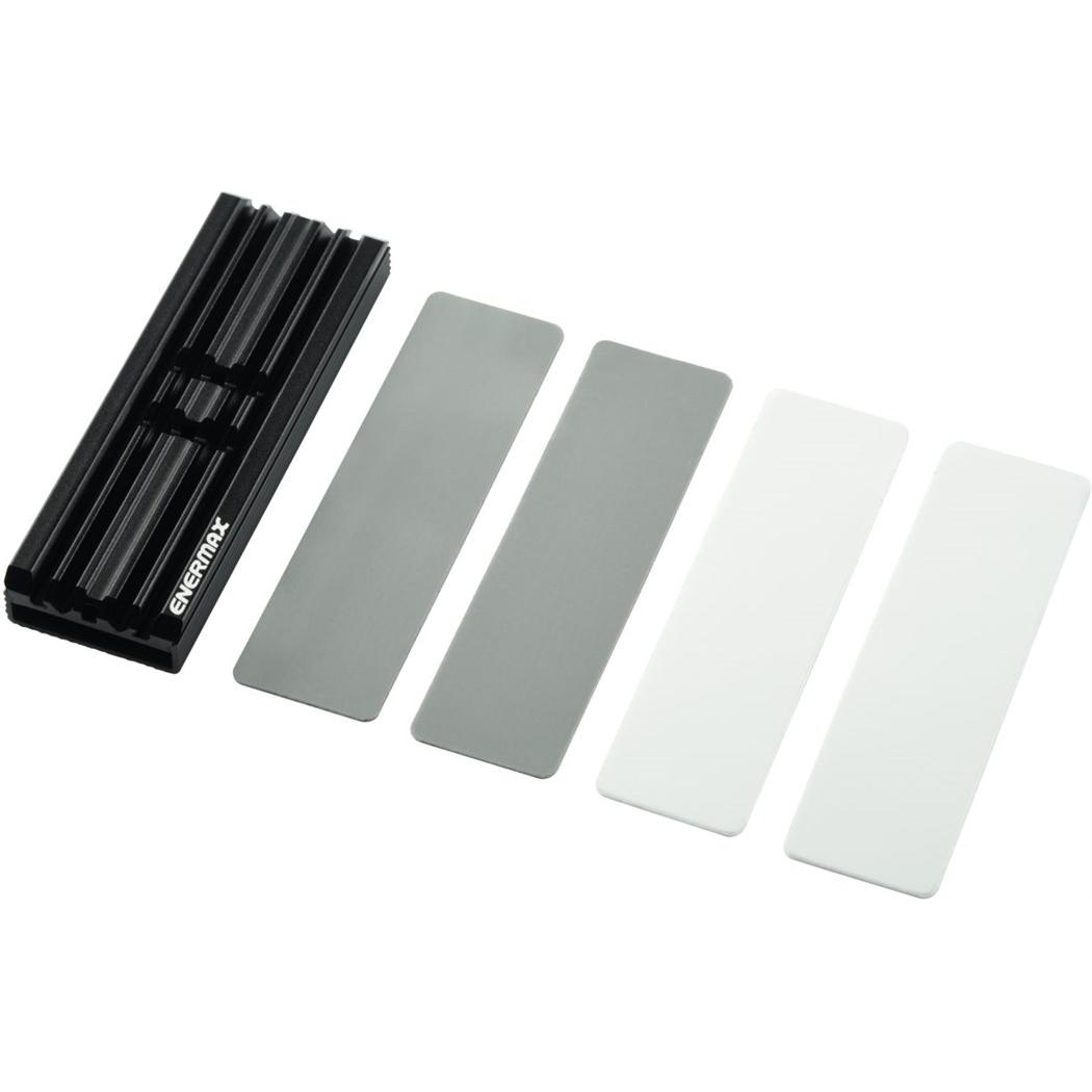 Thumbnail - Enermax M.2 2280 SSD Aluminium Kühlkörper für PS5/PC doppelseitig inkl. Wärmeleitpads ESC001-B, ro, SSD + Festplatte Zub...