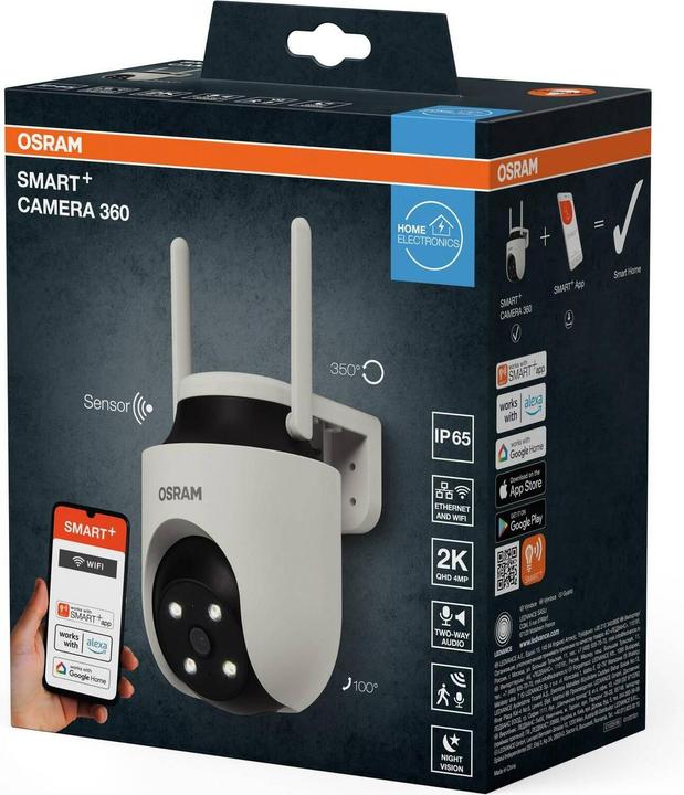 Produktbild Osram SMART+ WIFI OUTDOOR CAMERA 360 White (2560 x 1440 Pixels)