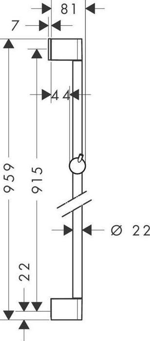 Produktbild hansgrohe Unica Duschstange Crometta 90 cm