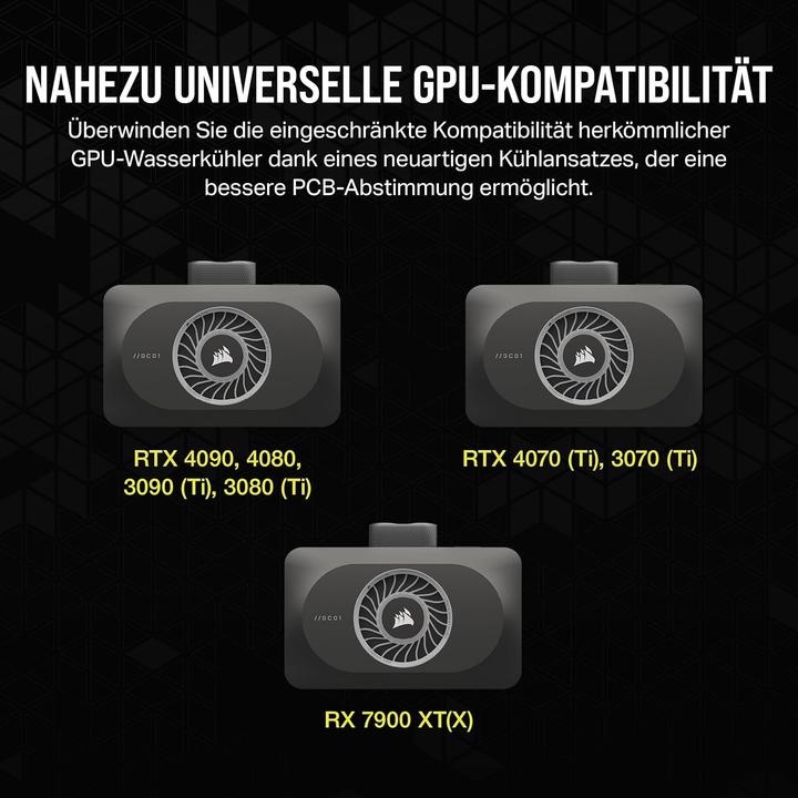 Produktbild Corsair iCUE LINK XG3 RGB HYBRID GPU Water block (4090/4080)