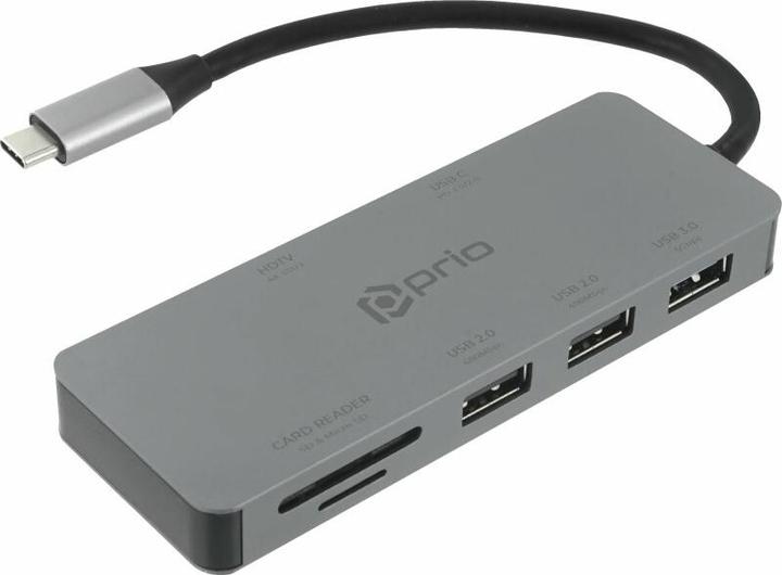 Image du produit prio Adaptateur USB C multiport 7 en 1 (USB, USB)