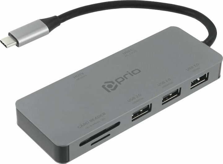 Produktbild prio 7 in 1 Multiport USB C Adapter (USB, USB)