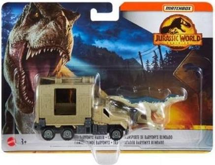 Actual product image Mattel Matchbox Jurassic World Transporter mit Baryonyx