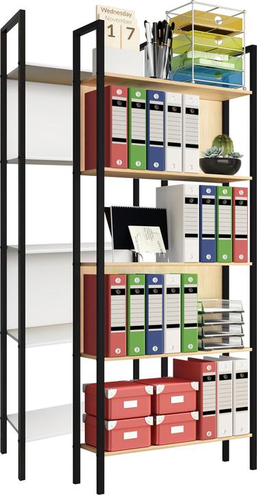 Produktbild VCM Metall Stand Regal Bücher Flakos 5fach (62 x 24 x 165 cm)