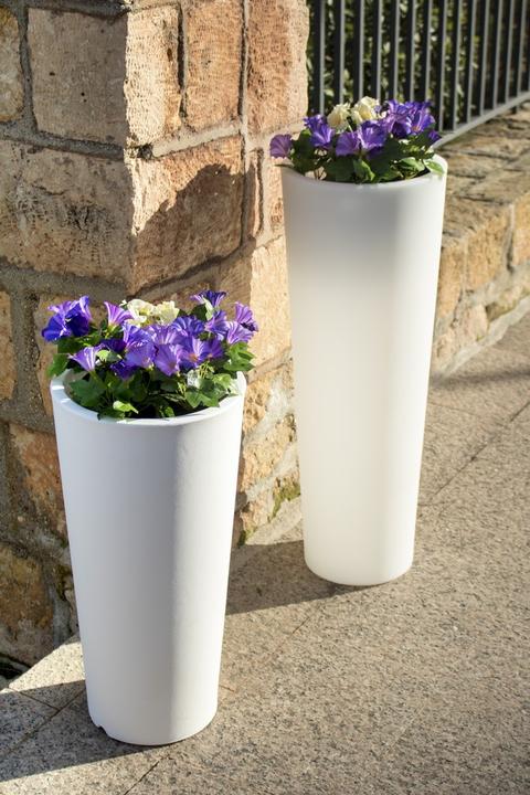Actual product image Newgarden FICUS 60 Planter large double-walled round, high ø29x59cm anthracite 16L outside