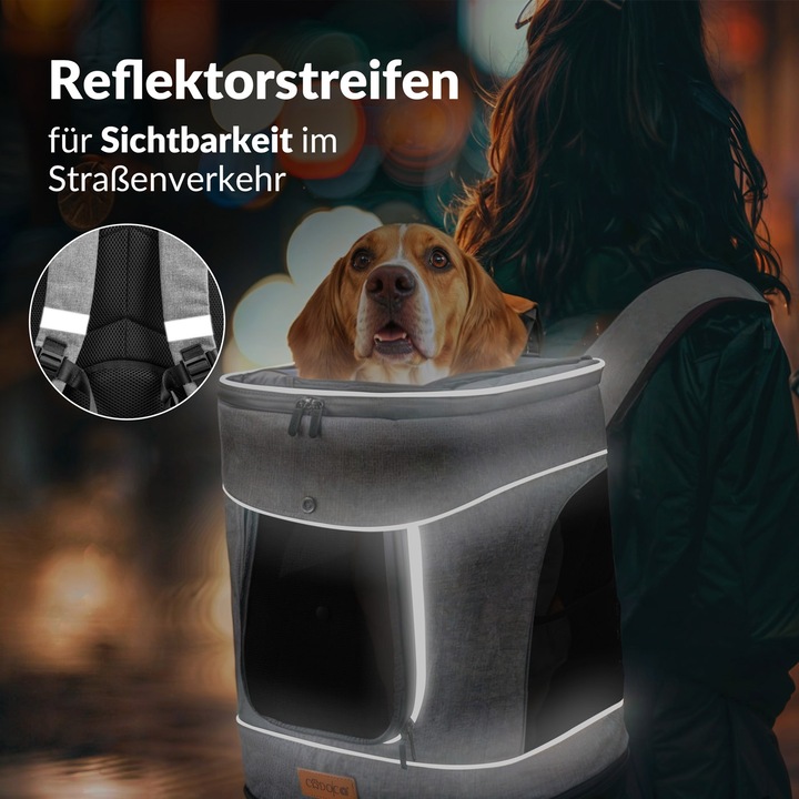 Image du produit Cadoca Sac à dos pour animaux de compagnie (Chien, Chat, Verrouillable)
