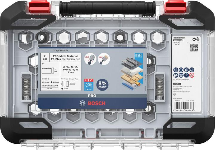 Productafbeelding Bosch Professional Zubehör PRO Multi Materiaal PC Plus gatenzaagset, 11 stuks.