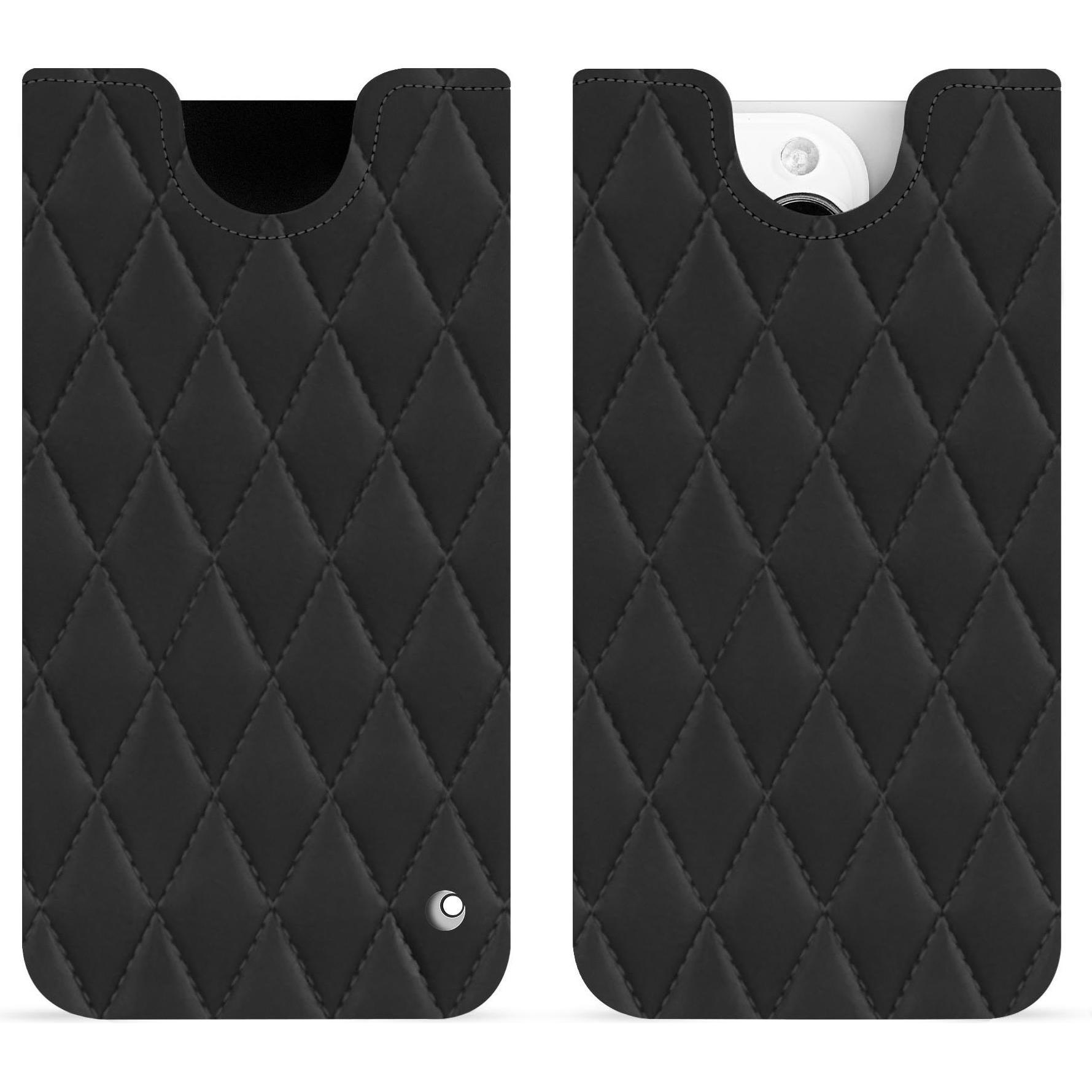 Noreve Lederschutzhülle (Apple iPhone 15 Pro), Smartphone Hülle, Schwarz
