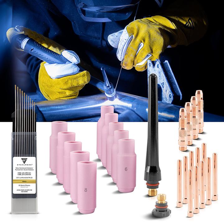 Produktbild Stahlwerk WP-26 WIG Schweisszubehör Set 36-teilig