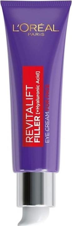 Produktbild L'Oréal Paris L'Oréal Revitalift Filler Eye and Face Cream with Hyaluronic Acid 30ml (Augenpflege Fluid, 30 ml, Tag)