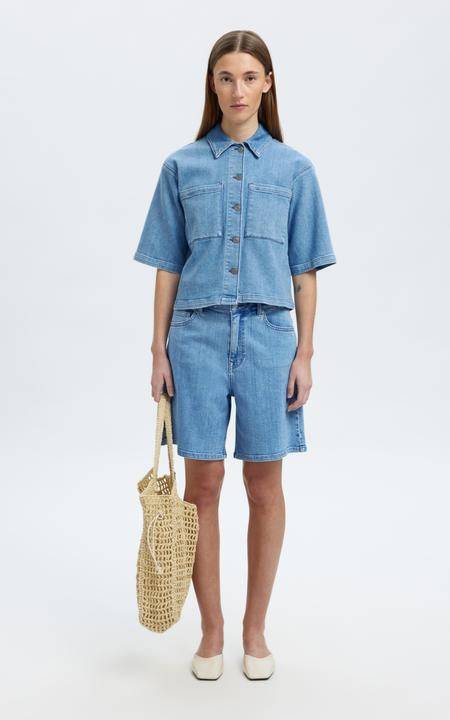 Image du produit Selected Denim Kurzarmhemd (36)