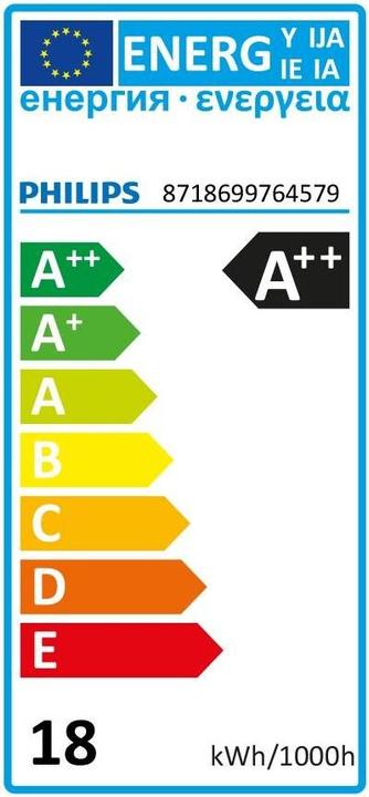 Energy Label Philips Lamp (E27, 17.50 W, 2452 lm, 1 x, D)