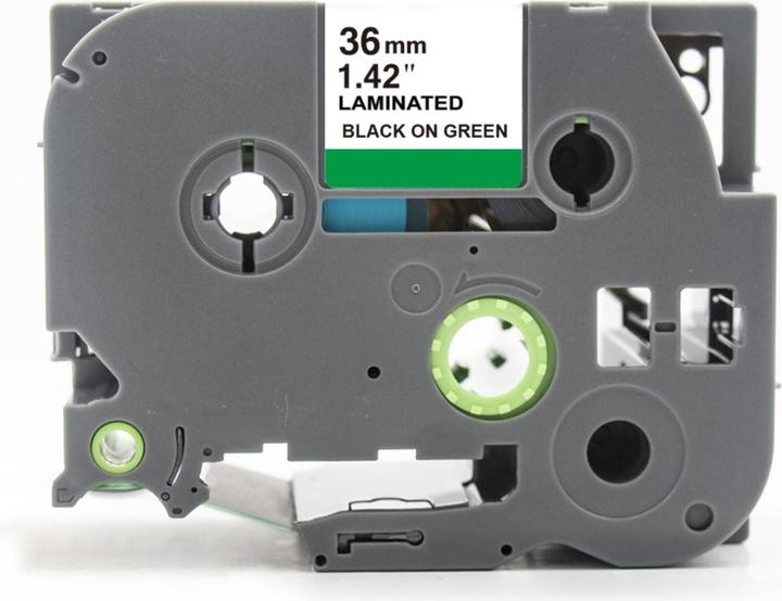 Actual product image Hermex Alternatives Etikettenband zu Brother TZe-761 Beschriftungsband (3.60 cm, Black, Green)