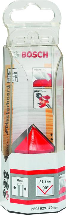 Actual product image Bosch Professional Zubehör V-groove cutter Expert for Wood, 8 mm, D 31.8 mm, L 19 mm, G 51 mm, 90°