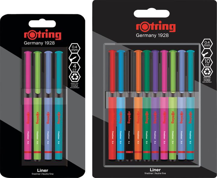 Image du produit Rotring Feutres fins Fun Couleurs (Multicolore, 4 x)