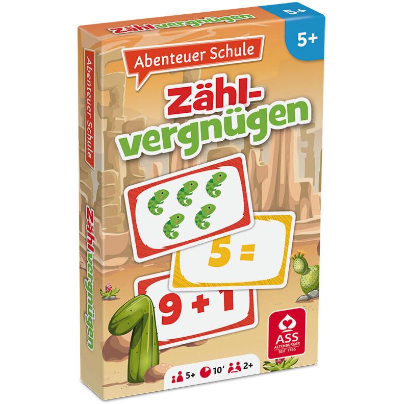 ASS Altenburg 22572849 - Abenteuer Schule - Zählvergnügen, Kartenspiel 2+ Spieler, ab 5 Jahren (DE-Ausgabe) (Deutsch)