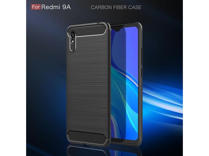 Actual product image Screenguard Xiaomi Redmi 9A Cover Carbon Brushed Soft TPU (Xiaomi Redmi 9A)